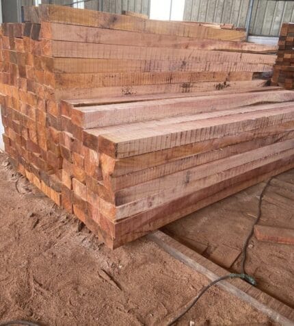 Red Sal / Mahogany Cutsizes - stacked hardwood beams cut to size